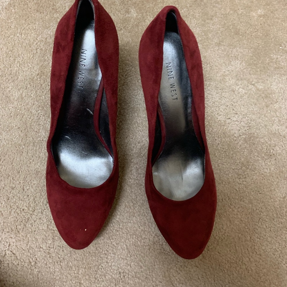 Nine West Red Suede Pumps